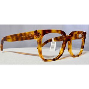 CELINE-Havana & Gold/Tortoise Shell- SQ Oversize- Optical Rx Ready- CL50041I-NWT